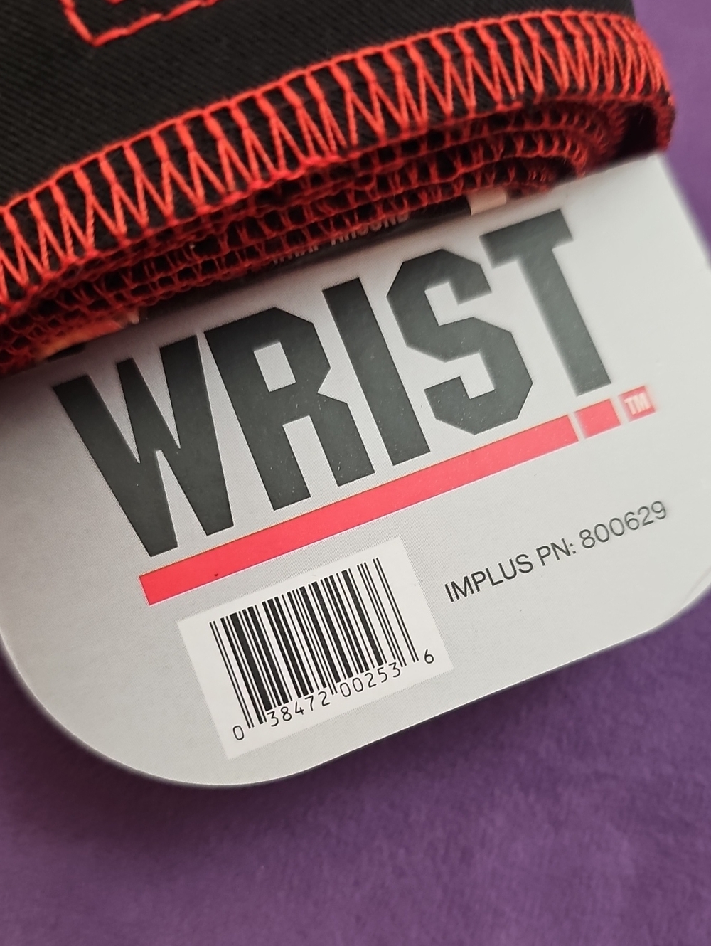 Rock Tape Wrist Wraps, Velcro, Set Of Two, Black & Red, New - Picture 3 of 3